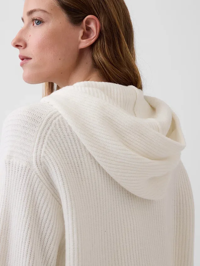 Sudadera con capucha y cremallera de punto Shaker oversize de CashSoft