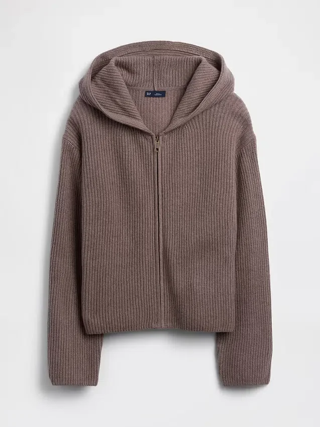 Sudadera con capucha y cremallera de punto Shaker oversize de CashSoft