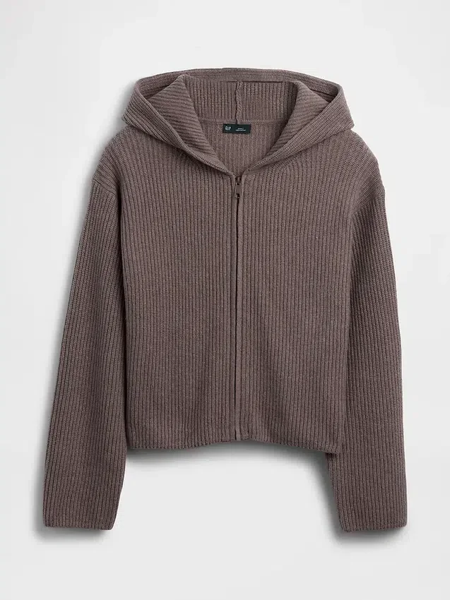 Sudadera con capucha y cremallera de punto Shaker oversize de CashSoft