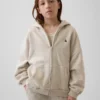 Sudadera con capucha y cremallera extragrande Vintagesoft para niños