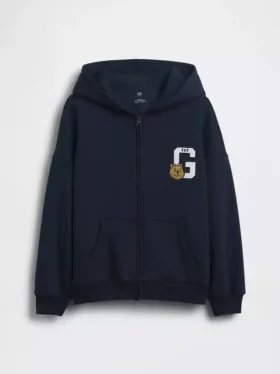 Sudadera con capucha y cremallera extragrande Vintagesoft para niños