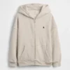 Sudadera con capucha y cremallera extragrande Vintagesoft para niños
