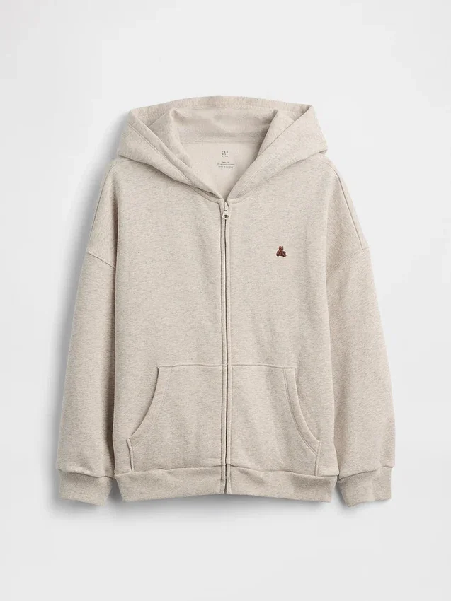 Sudadera con capucha y cremallera extragrande Vintagesoft para niños