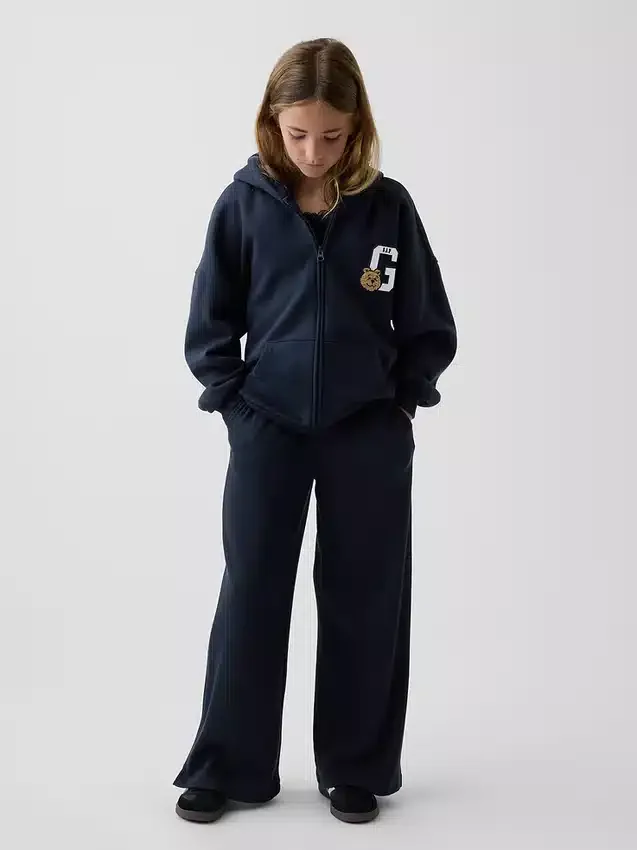 Sudadera con capucha y cremallera extragrande Vintagesoft para niños