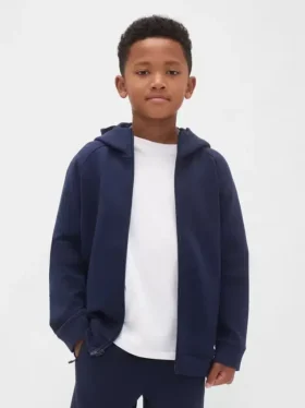 Sudadera con capucha y cremallera GapFit Tech de secado rápido para niños