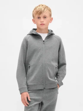 Sudadera con capucha y cremallera GapFit Tech de secado rápido para niños