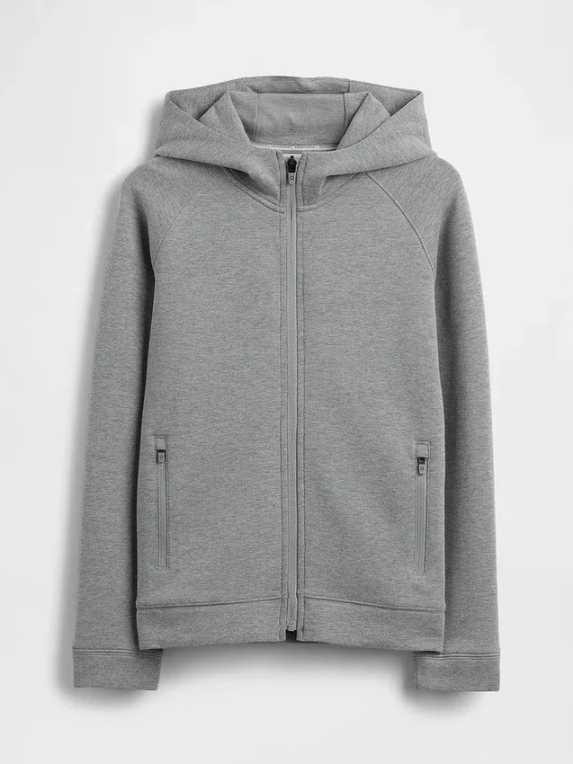 Sudadera con capucha y cremallera GapFit Tech de secado rápido para niños