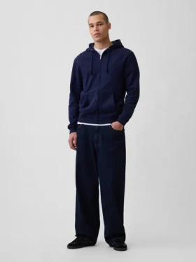 Sudadera con capucha y cremallera holgada Vintagesoft para adultos