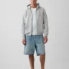 Sudadera con capucha y cremallera holgada Vintagesoft para adultos