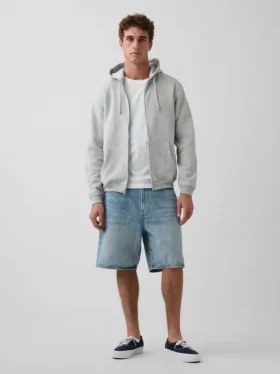Sudadera con capucha y cremallera holgada Vintagesoft para adultos