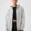 Sudadera con capucha y cremallera holgada Vintagesoft para adultos