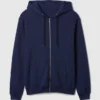 Sudadera con capucha y cremallera holgada Vintagesoft para adultos