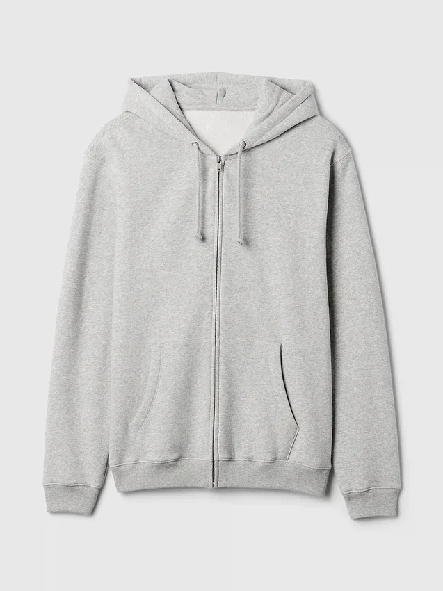 Sudadera con capucha y cremallera holgada Vintagesoft para adultos