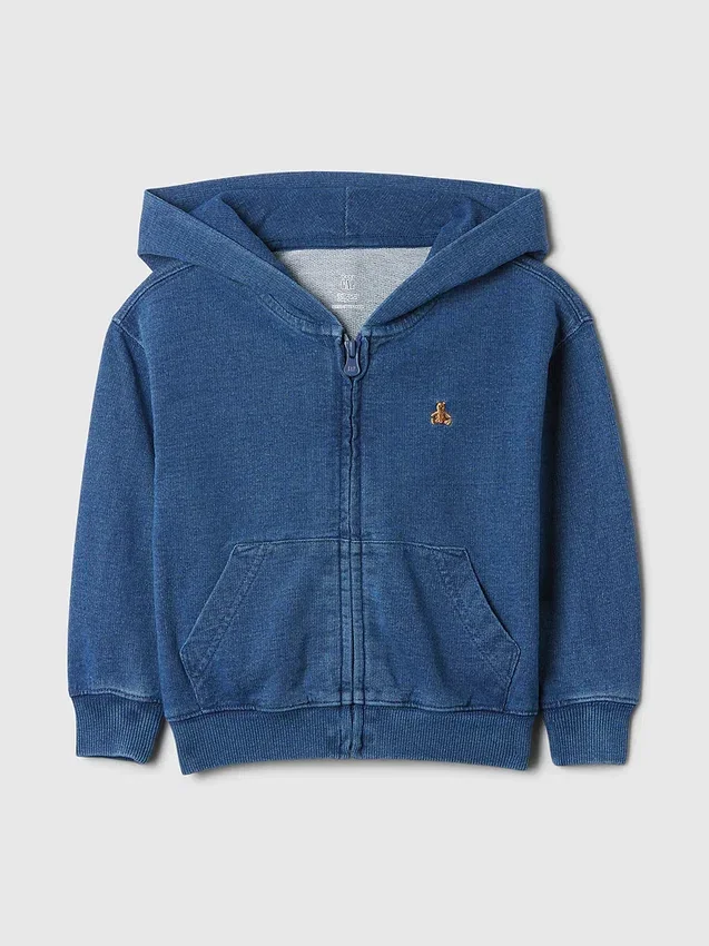 Sudadera con capucha y cremallera holgada Vintagesoft para Bebé y Niño