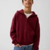 Sudadera con capucha y cremallera holgada Vintagesoft para niños