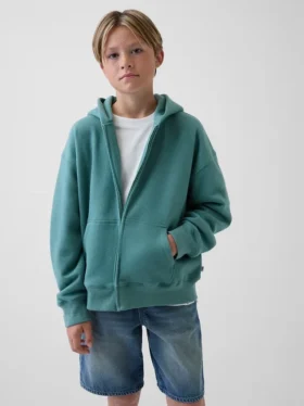 Sudadera con capucha y cremallera holgada Vintagesoft para niños