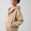 Sudadera con capucha y cremallera holgada Vintagesoft para niños
