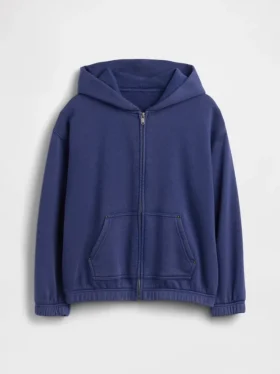 Sudadera con capucha y cremallera holgada Vintagesoft para niños
