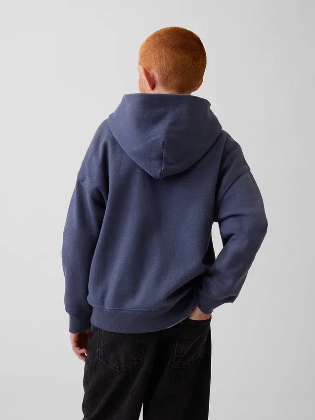 Sudadera con capucha y cremallera holgada Vintagesoft para niños