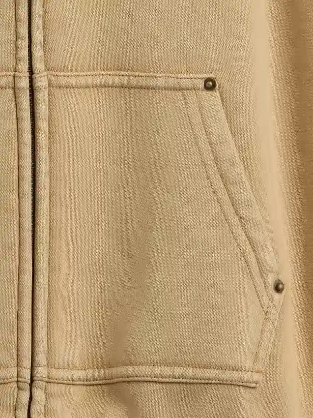 Sudadera con capucha y cremallera holgada Vintagesoft para niños