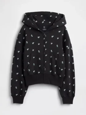 Sudadera con capucha y cremallera oversize con logo Vintagesoft para niños