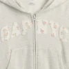 Sudadera con capucha y cremallera oversize con logo Vintagesoft para niños