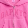 Sudadera con capucha y cremallera oversize con logo Vintagesoft para niños