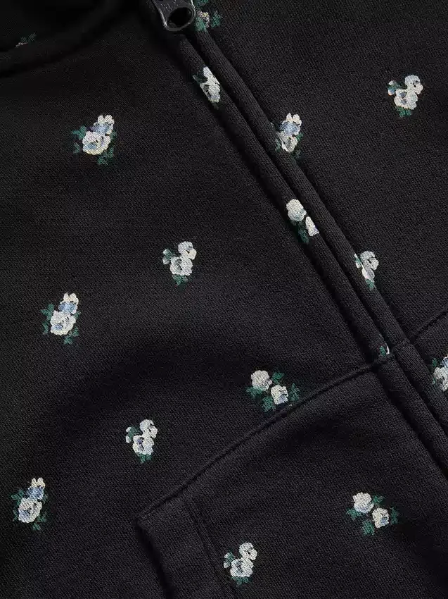 Sudadera con capucha y cremallera oversize con logo Vintagesoft para niños