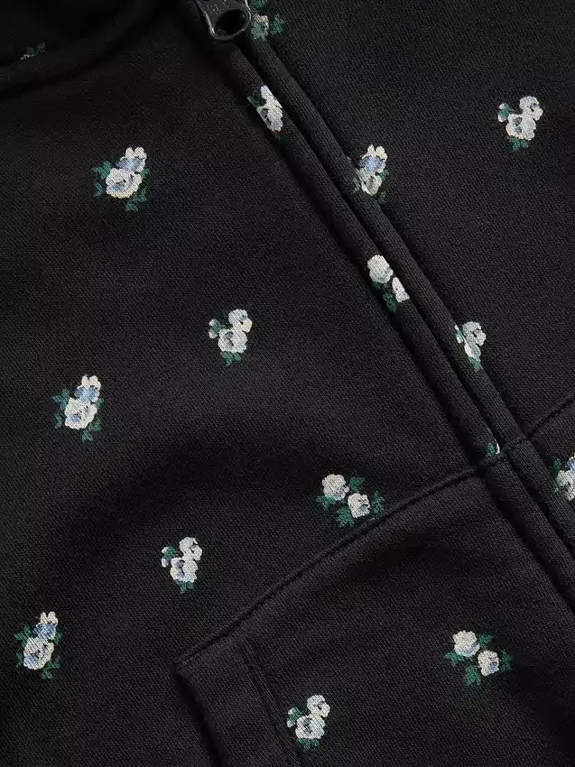 Sudadera con capucha y cremallera oversize con logo Vintagesoft para niños