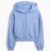 Sudadera con capucha y cremallera oversize con logo Vintagesoft para niños