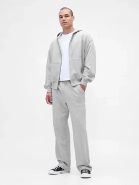 Sudadera con capucha y cremallera oversize de peso pesado para adultos