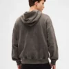 Sudadera con capucha y cremallera oversize de peso pesado para adultos