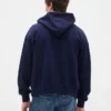 Sudadera con capucha y cremallera oversize de peso pesado para adultos