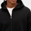 Sudadera con capucha y cremallera oversize de peso pesado para adultos