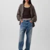 Sudadera con capucha y cremallera oversize de peso pesado para adultos