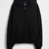 Sudadera con capucha y cremallera oversize de peso pesado para adultos