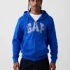 Sudadera con capucha y cremallera para adultos Vintagesoft Arch Logo