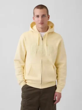Sudadera con capucha y cremallera para adultos Vintagesoft Arch Logo