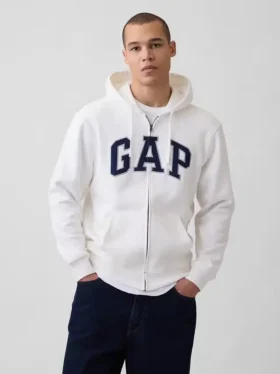 Sudadera con capucha y cremallera para adultos Vintagesoft Arch Logo