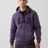 Sudadera con capucha y cremallera para adultos Vintagesoft Arch Logo