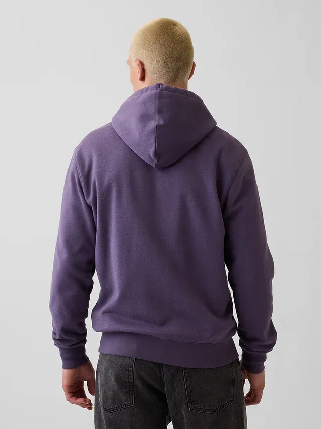 Sudadera con capucha y cremallera para adultos Vintagesoft Arch Logo