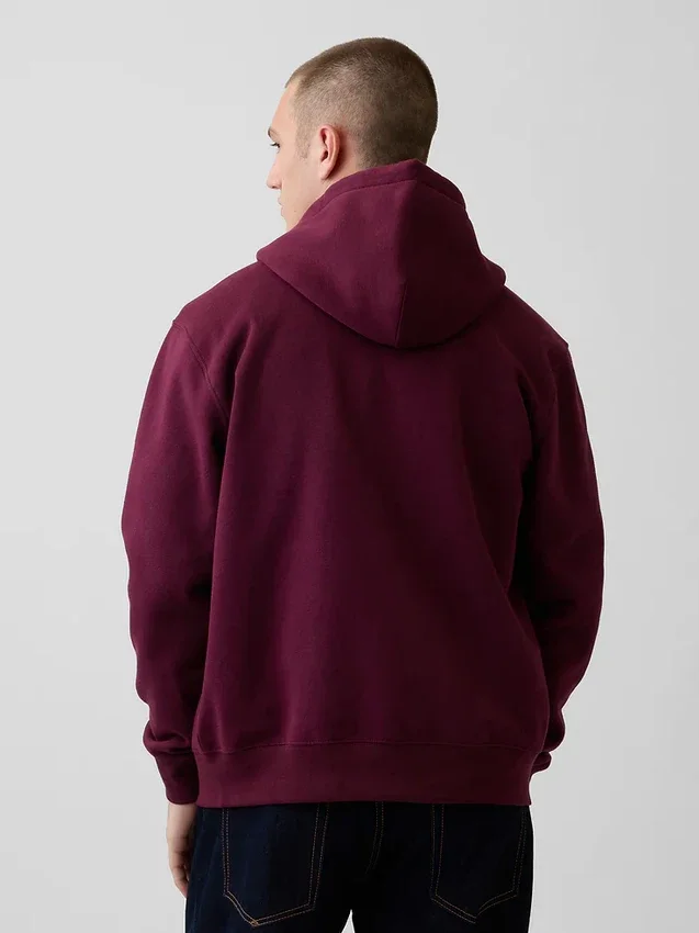 Sudadera con capucha y cremallera para adultos Vintagesoft Arch Logo