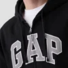 Sudadera con capucha y cremallera para adultos Vintagesoft Arch Logo