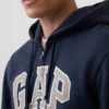 Sudadera con capucha y cremallera para adultos Vintagesoft Arch Logo