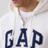 Sudadera con capucha y cremallera para adultos Vintagesoft Arch Logo