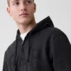 Sudadera con capucha y cremallera para adultos Vintagesoft Arch Logo