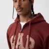 Sudadera con capucha y cremallera para adultos Vintagesoft Arch Logo