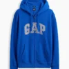 Sudadera con capucha y cremallera para adultos Vintagesoft Arch Logo