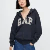 Sudadera con capucha y cremallera para adultos Vintagesoft Arch Logo