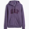 Sudadera con capucha y cremallera para adultos Vintagesoft Arch Logo